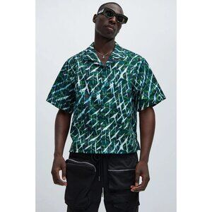 Savannah Button Up Short Sleeve Shirt Green Men's
